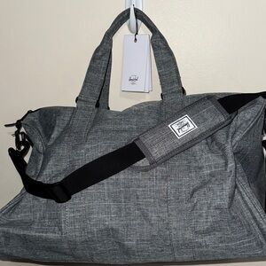 NWT | Herschel Supply Company Gray Duffel Bag embroidered logo